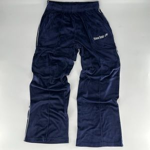 Sinclair Global Men's Navy Velour Elastic Waist Track Pants Size L